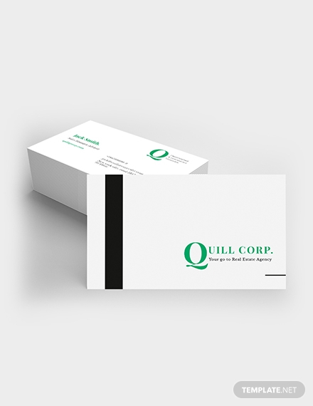 real estate agency business card template
