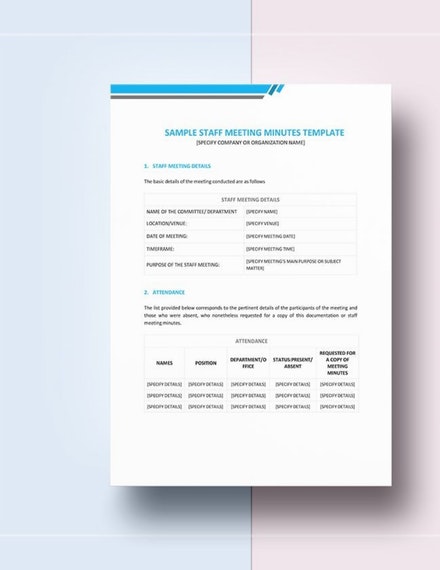 Real Estate Business Meeting Plan Template