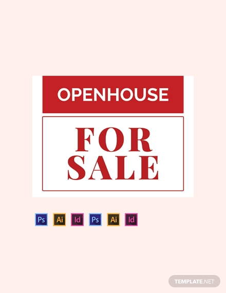 real estate open house sign