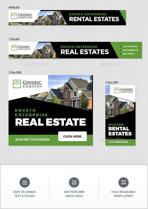 real estate property banner ad template