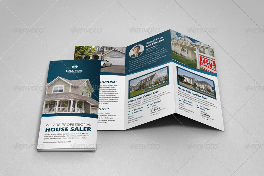 Real estate property brochure template for property sale