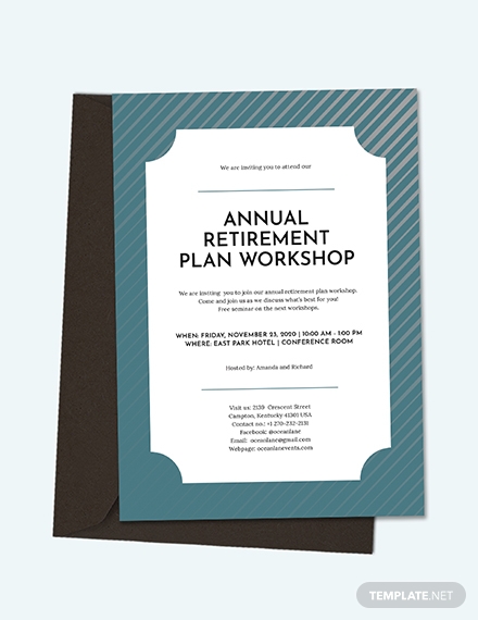 Retirement Plan Workshop Invitation