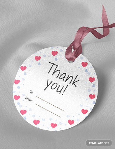 Thank You Gift Tag Template in MS Word, Pages, Photoshop