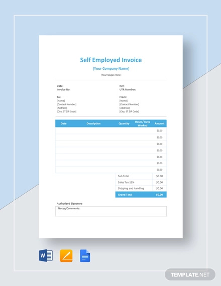 How To Write An Invoice If You Re Self Employed Examples