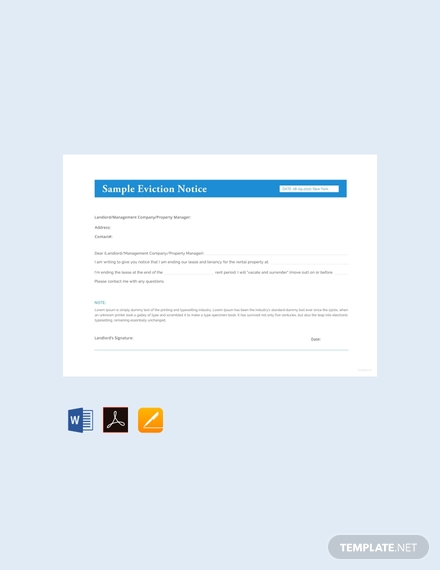 Eviction Notice to Vacate - 10+ Examples, Format, Pdf | Examples