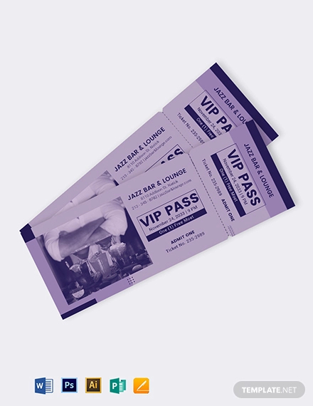 vip pass template psd