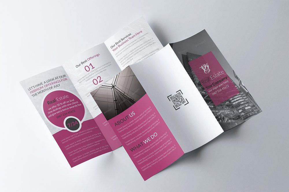 Simple real estate property brochure template