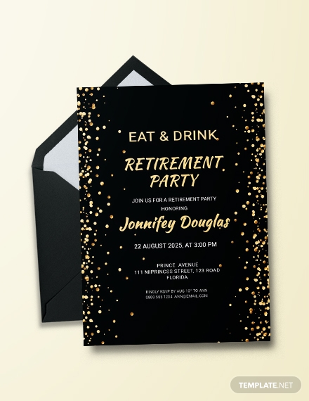 surprise retirement party invitation