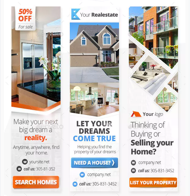 Web Banner Real Estate Ads Template