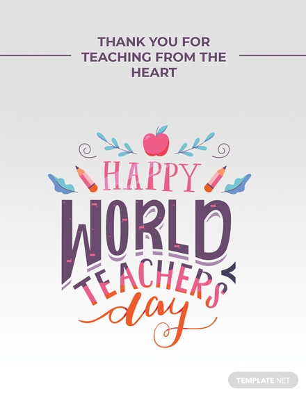 world teachers day greeting card