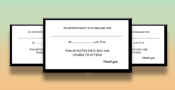 appointment card