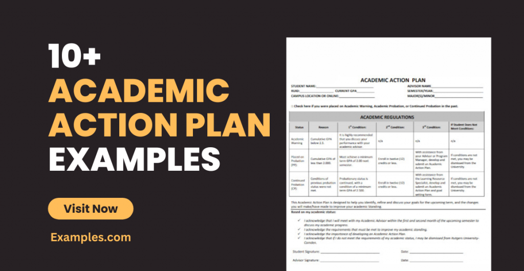 Academic Action Plan Examples