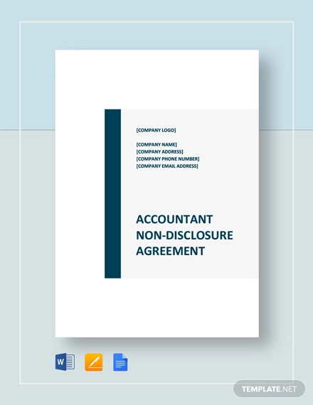 accountant non disclosure agreement template