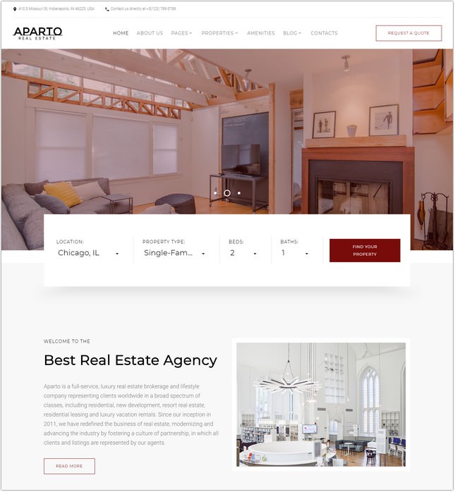 17+ Best One Page Real Estate Website Examples & Templates 2023 ...