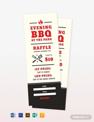 Barbeque Raffle Ticket