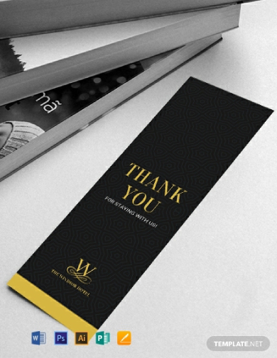 blank gold and black bookmark