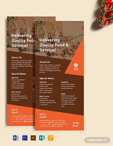 Catering Rack Card