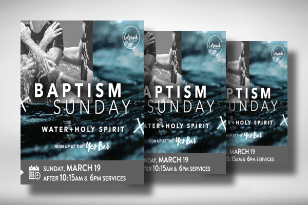Citipointe Church Water and Holy Spirit Baptism Flyer