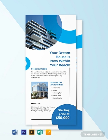 commercial real estate rack card for marketing