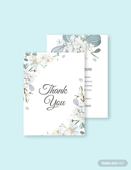 Condolence Thank You Card Template