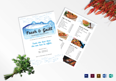 Creative Seafood Menu