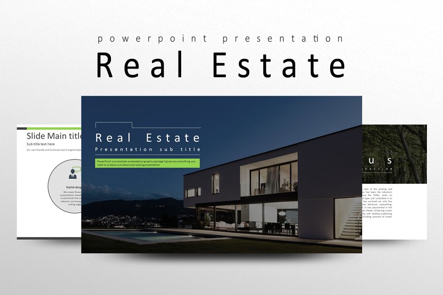 customizable real estate presentation template