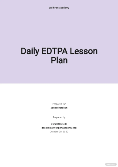 daily edtpa lesson plan template