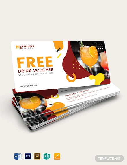 Drink Food Voucher Template