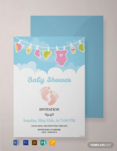 editable baby shower invitation