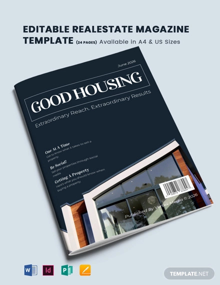 Editable Real Estate Magazine Template