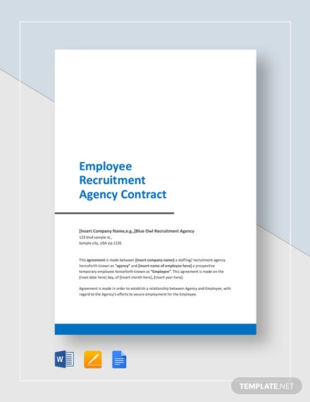 5 Recruitment Agency Contract Template Examples Pdf Word Apple Pages Examples