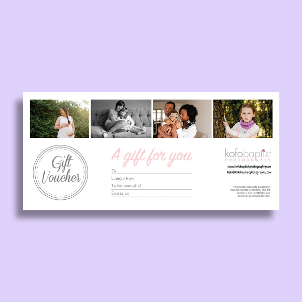 Family and Baby Photography Gift Voucher