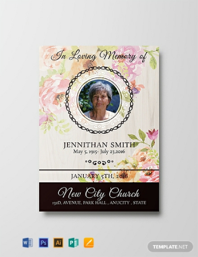 Floral Funeral Thank You Card