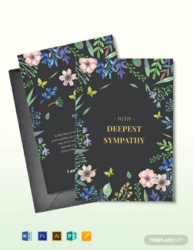 floral sympathy card