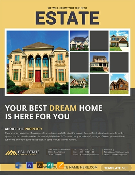 free real estate company farming flyer template
