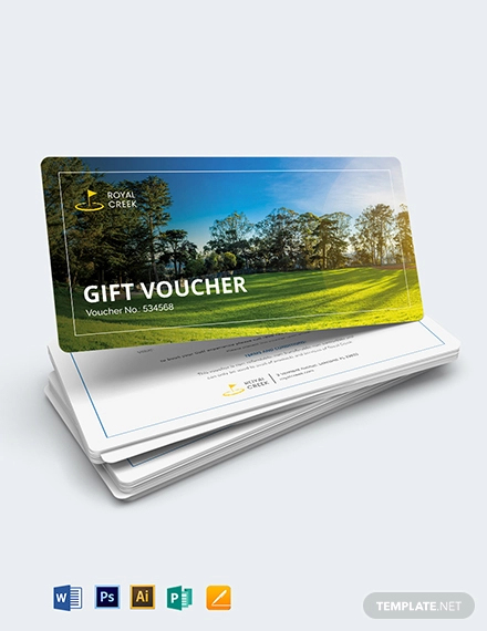 golf gift voucher template