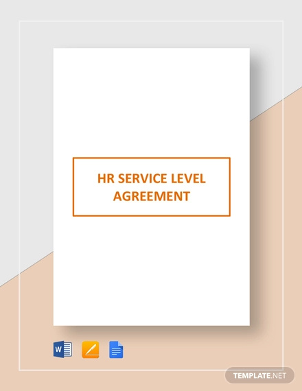 HR Service Level Agreement Template