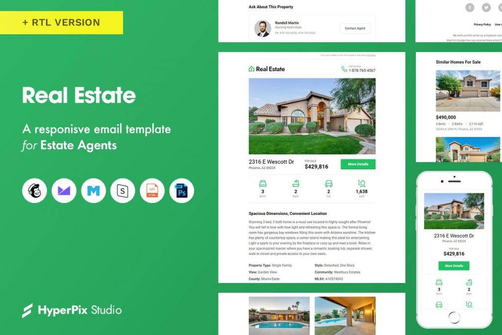 mailchimp real estate email template 1024x683