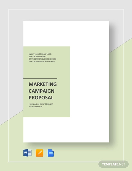 marketing campaign proposal template