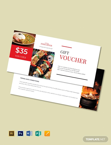 meal gift voucher template