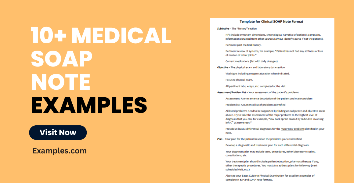 medical soap note examples