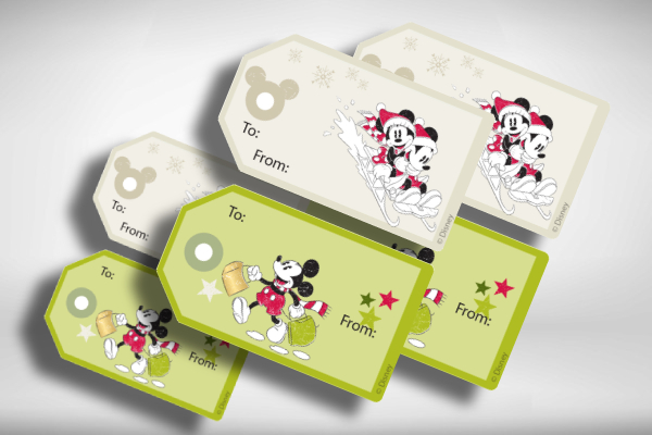 mickey and friends christmas gift tag