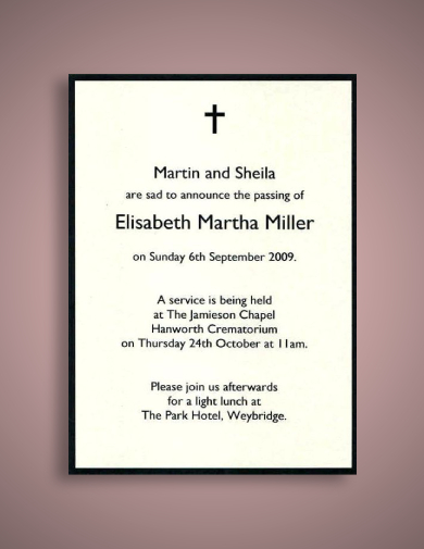 10 Funeral Notice Examples Templates Download Now Examples