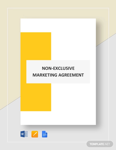 Non Exclusive Marketing Agreement Template