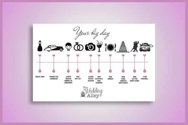 Organized Wedding Timeline