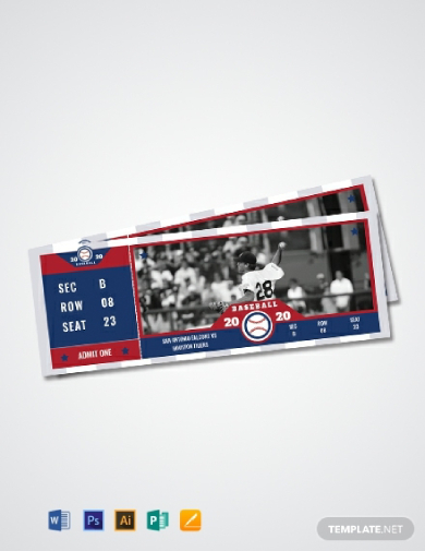 printable baseball ticket