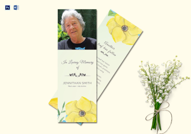 Printable Funeral Bookmark