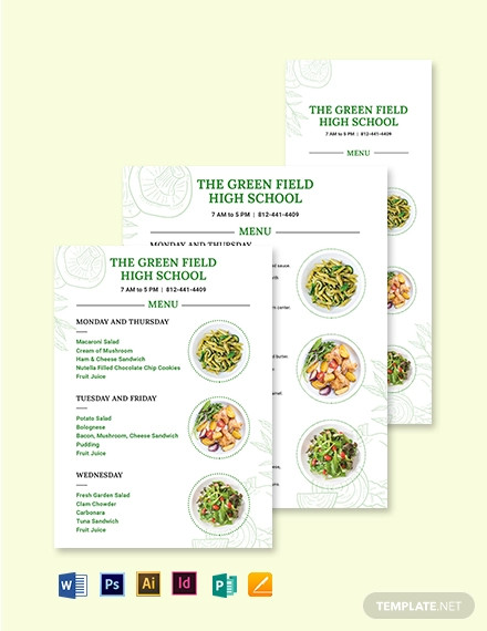 Menu. Example Classroom School Menu - 21+ Examples, Format, Pdf | Examples