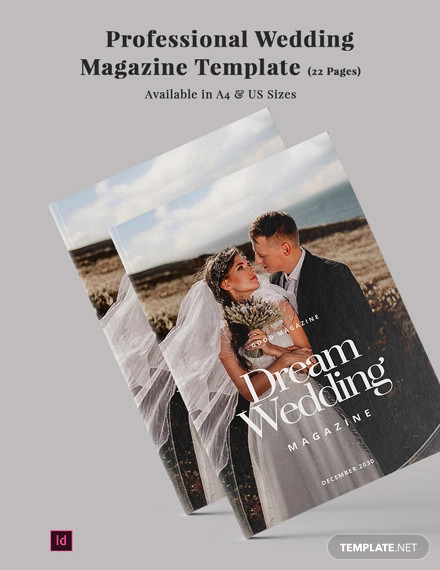 professional wedding magazine template