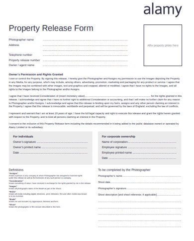property release form